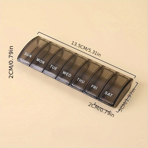 Pill Box 7 Days, Medication Box, Weekly Pill Box Organiser for